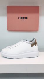 Fiamme napoli vitello white antilope camel sneaker